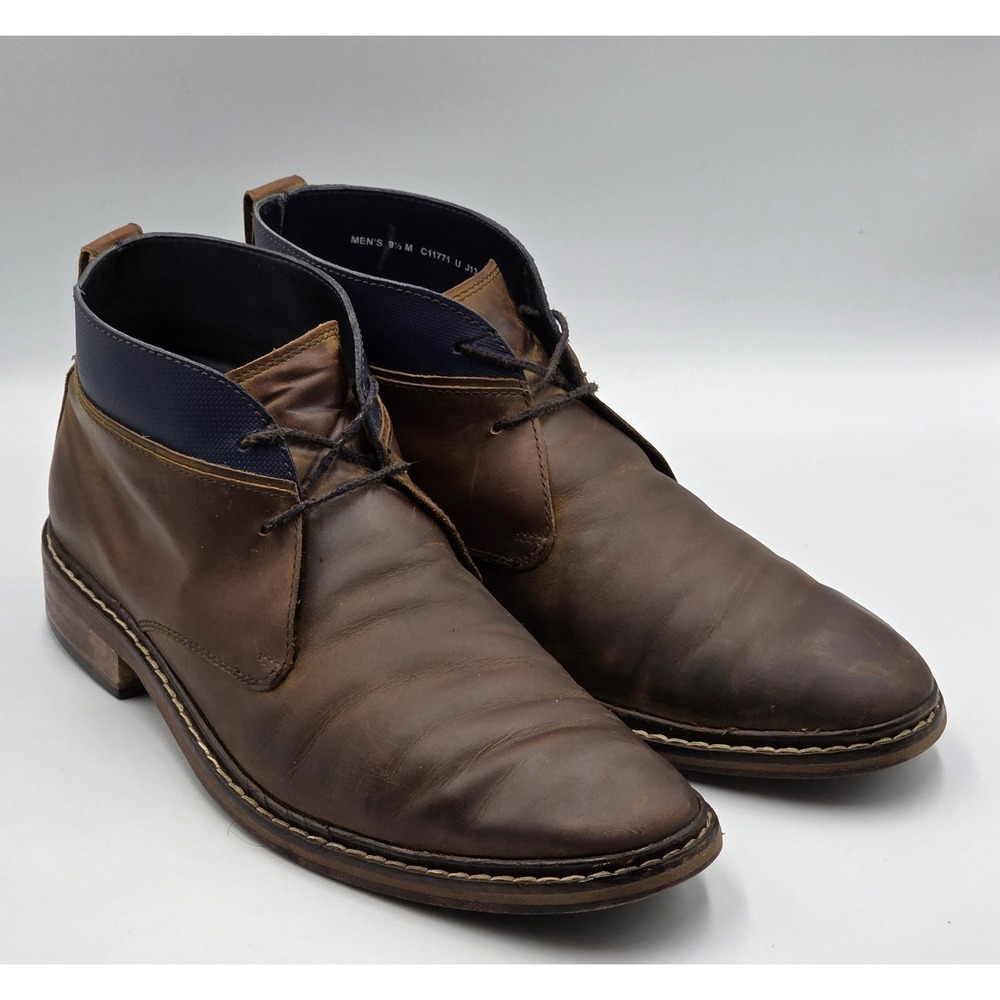Cole Haan Colton Chukka Boots C11771 Brown Leather Mens Size 9.5 M Casual